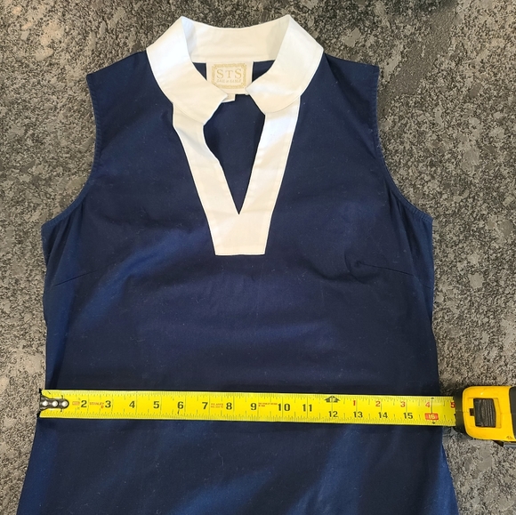 STS Sail to Sable Sleeveless Colorblock Shift Dress ELIZA J Size Small - Picture 7 of 11